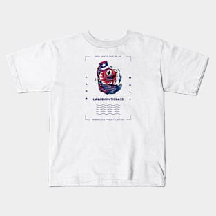 Largemouth Bass and the Red, White, and Blue: America's Finest Catch Kids T-Shirt